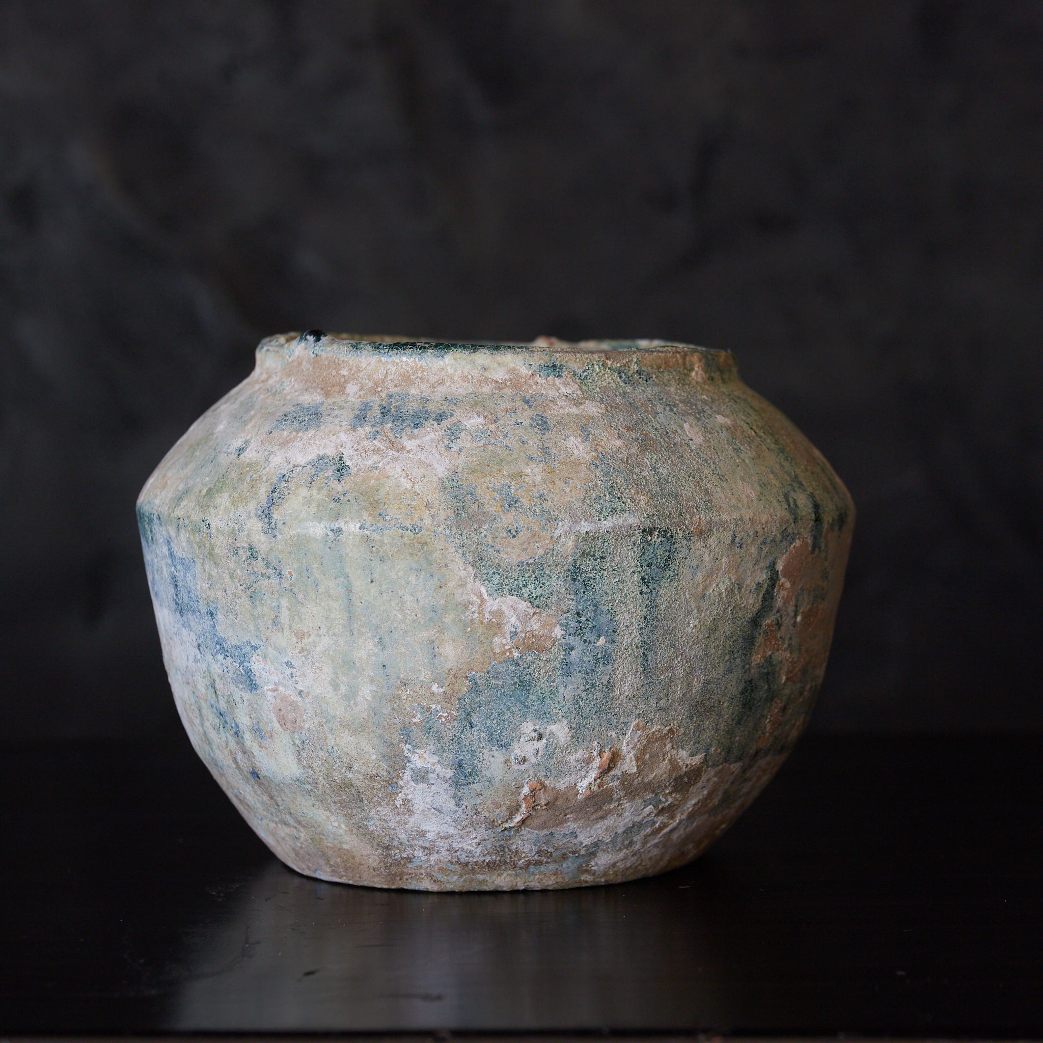 ♢中国美術工芸 薄胎磁 七宝焼 花木図 灰皿 アンティーク 骨董品