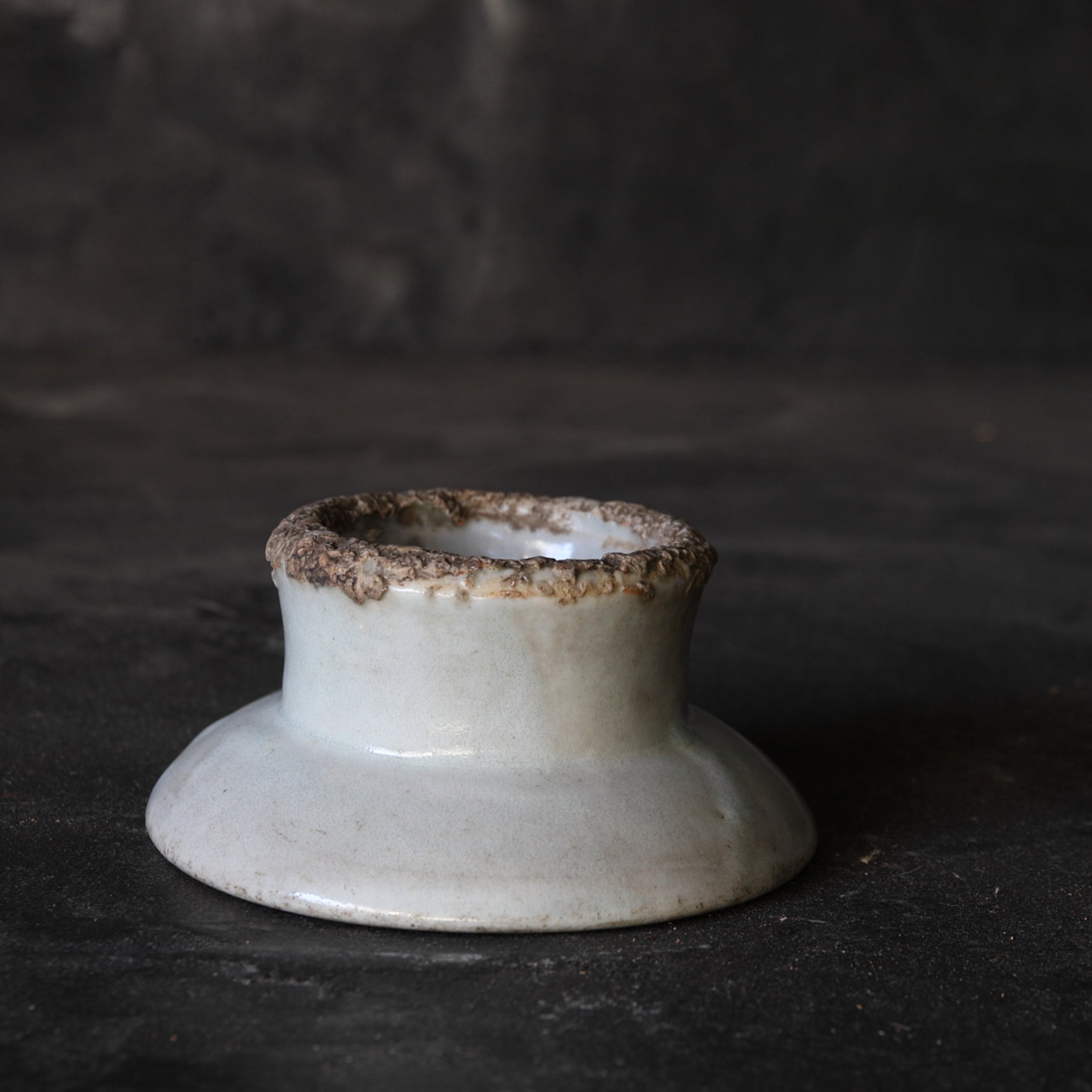 ◇李朝 白磁浮彫水滴 蟹紋 書道具 古玩 文房四宝 朝鮮古陶磁 朝鮮美術