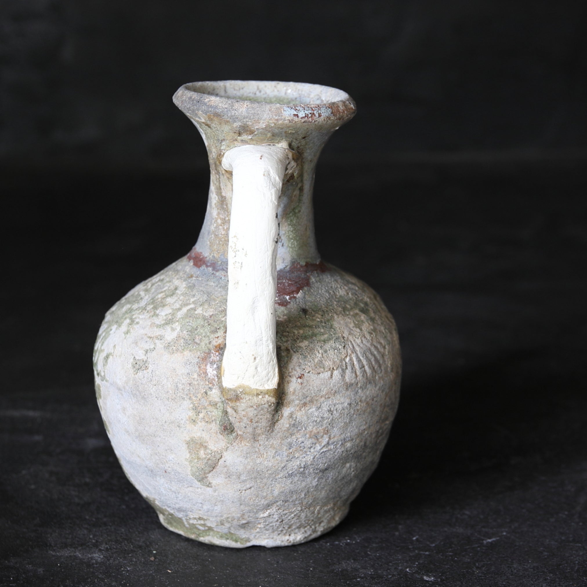 鎌倉時代 古瀬戸 灰釉印花文手付水注（1185–1333 CE） | 入蘆花