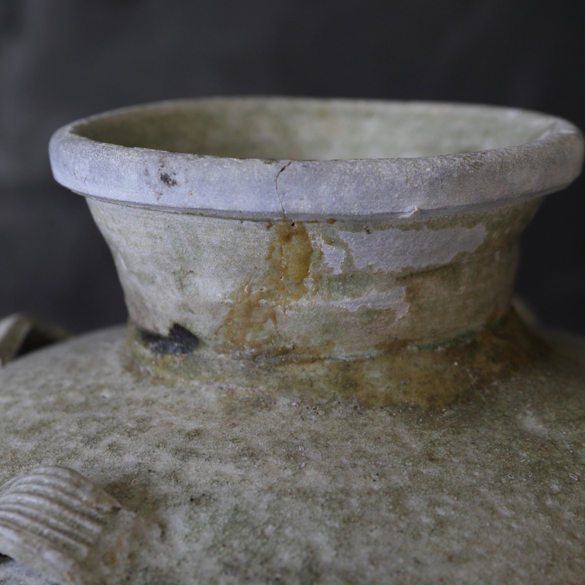 瀬戸焼 古瀬戸 四耳壷 祖母懐茶壷 時代箱 古玩 ASZK