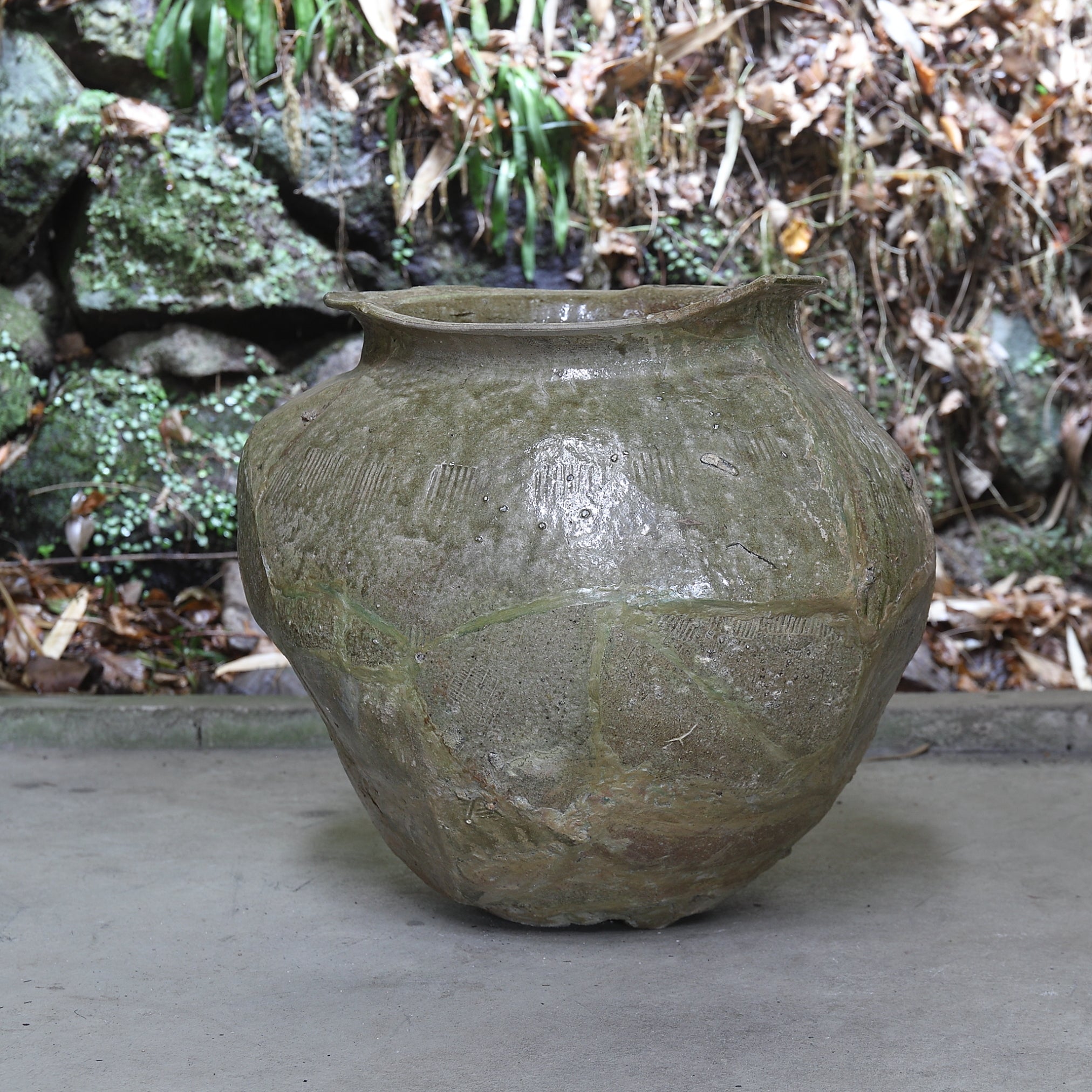 平安時代 古常滑 経塚壺 識箱納 大壺（794–1185 CE） | 入蘆花