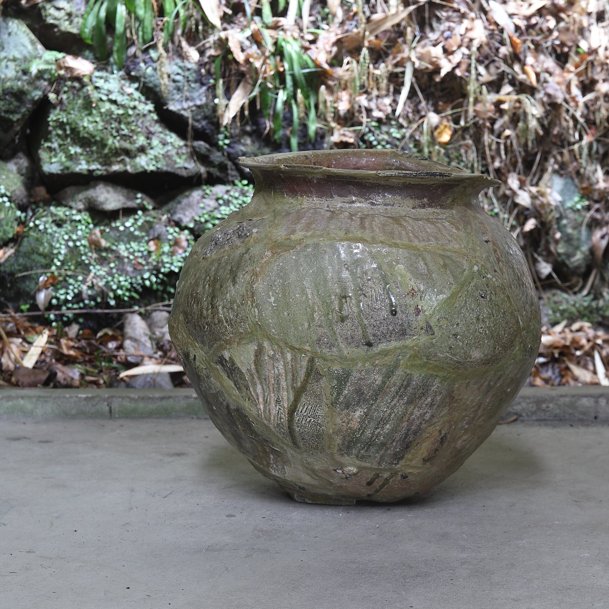 平安時代 古常滑 経塚壺 識箱納 大壺（794–1185 CE） | 入蘆花