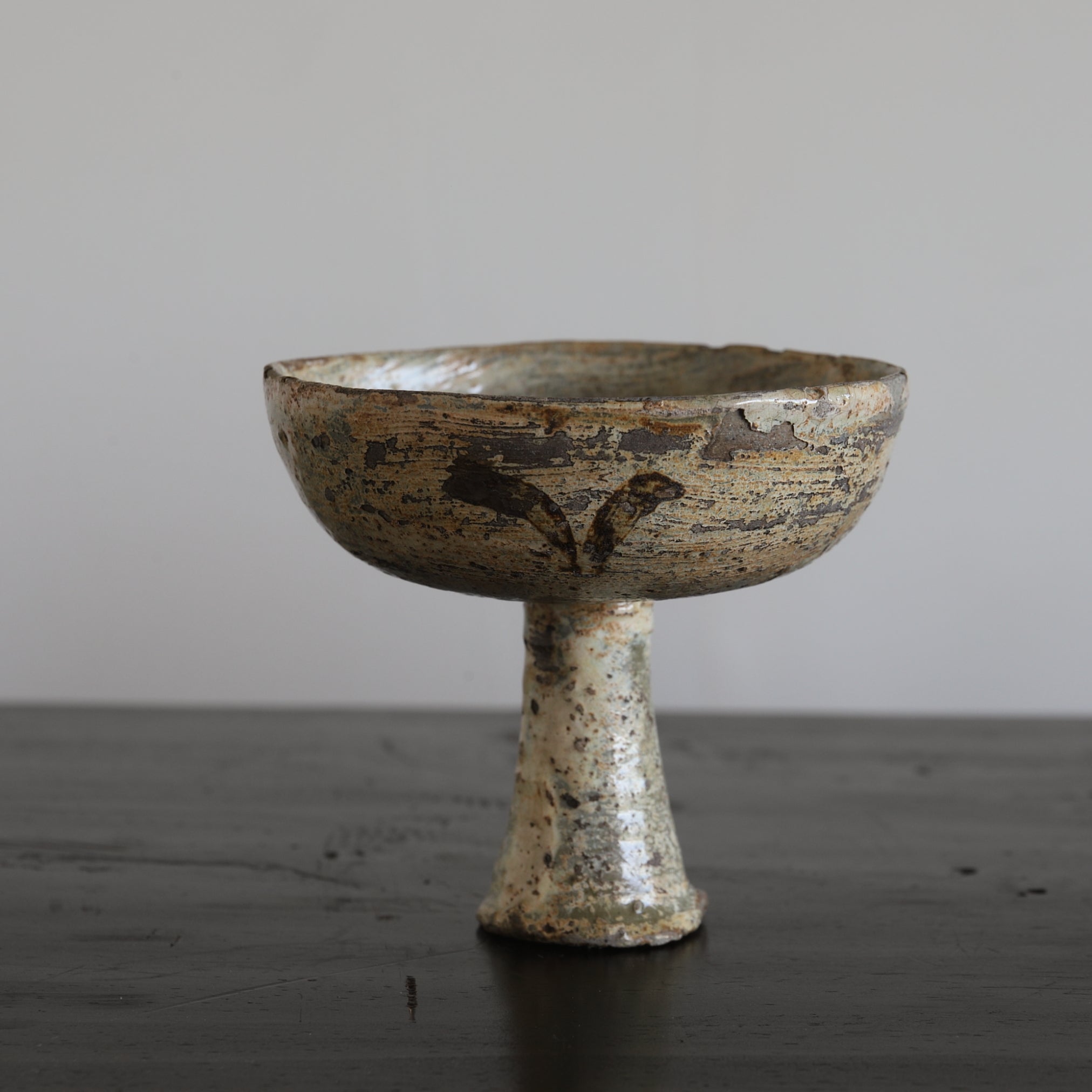 李朝初期粉引徳利