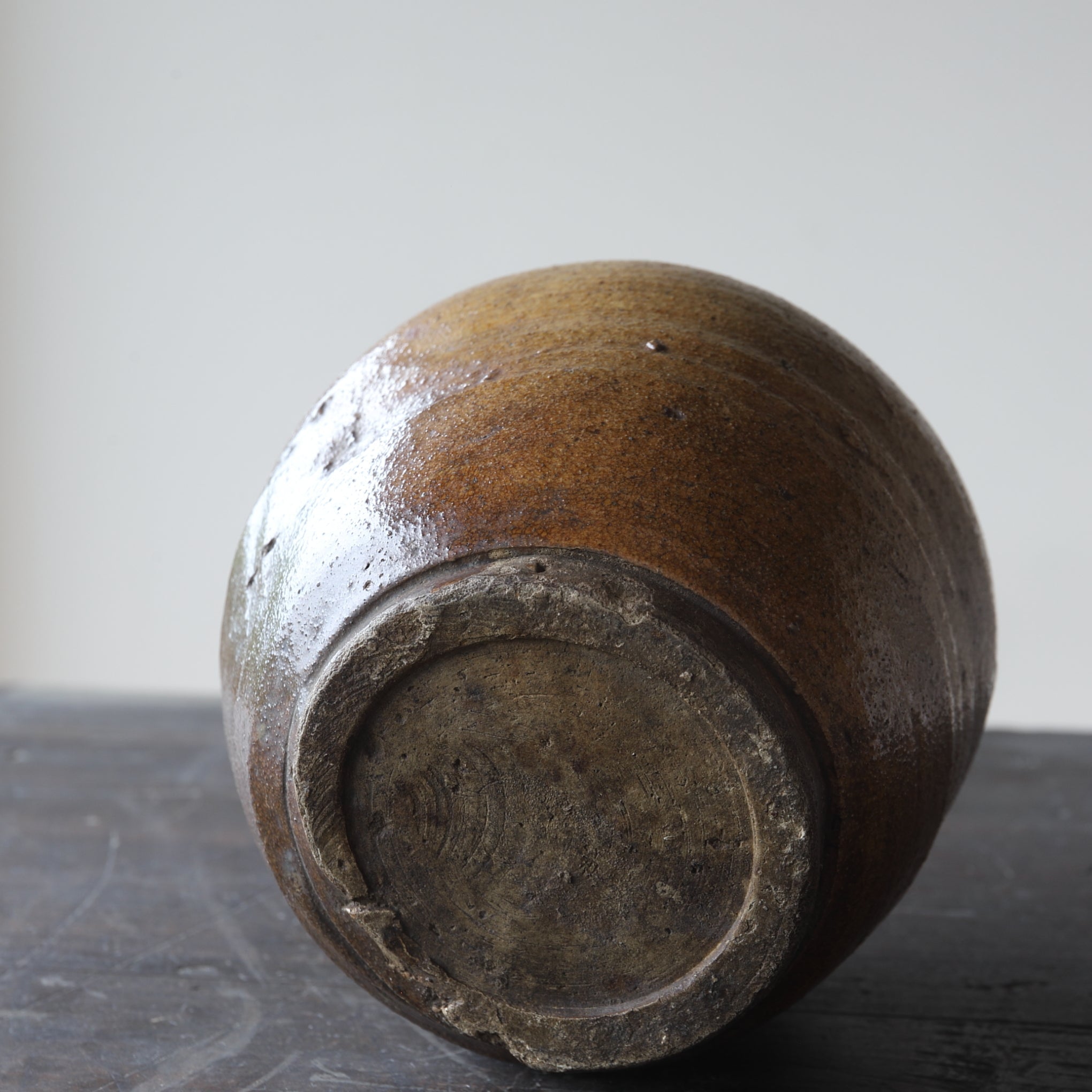 古瀬戸 鉄釉 小壷 水滴 花入 花生 江戸時代 茶道具 古美術 骨董 古常滑