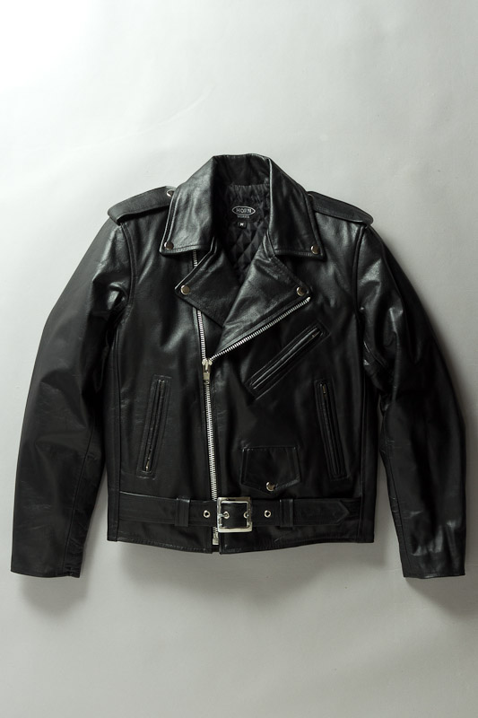 ダブルライダースジャケット ブラック カウレザー、ライダース