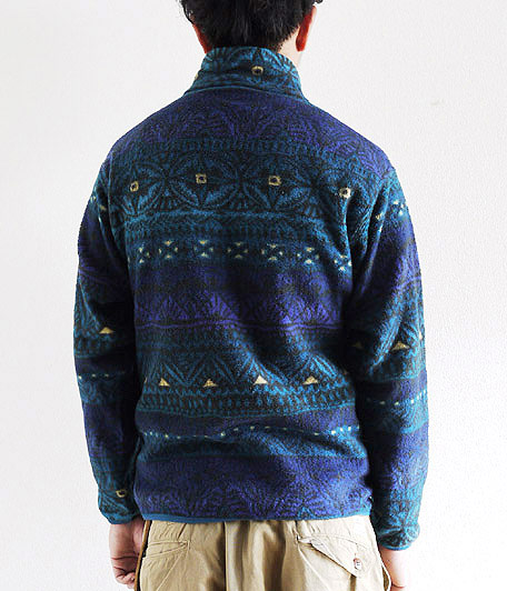 90s patagonia 総柄フリースミトンUSA製 / シンチラスナップT