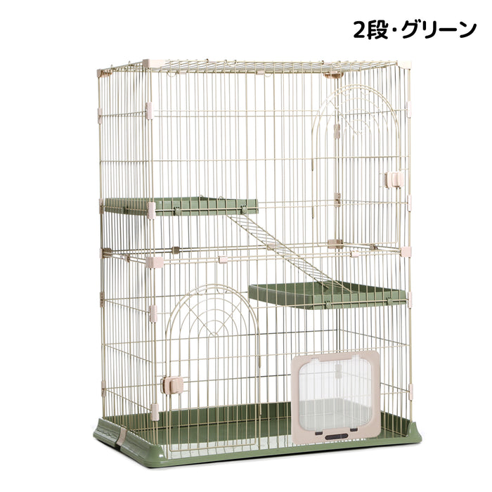 RAKU 猫 ケージ キャットケージ 1段 2段 3段組み替え自由 161×83*60cm