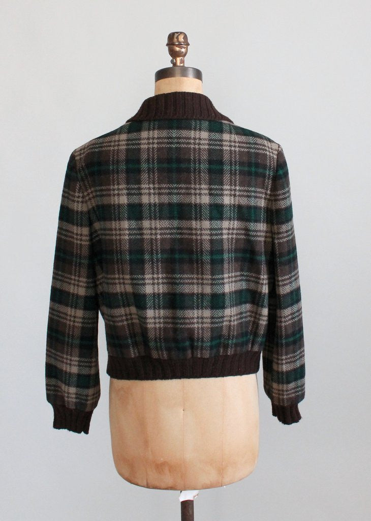 Vintage 1950s Pendleton Plaid Wool Hiking Jacket - Raleigh Vintage