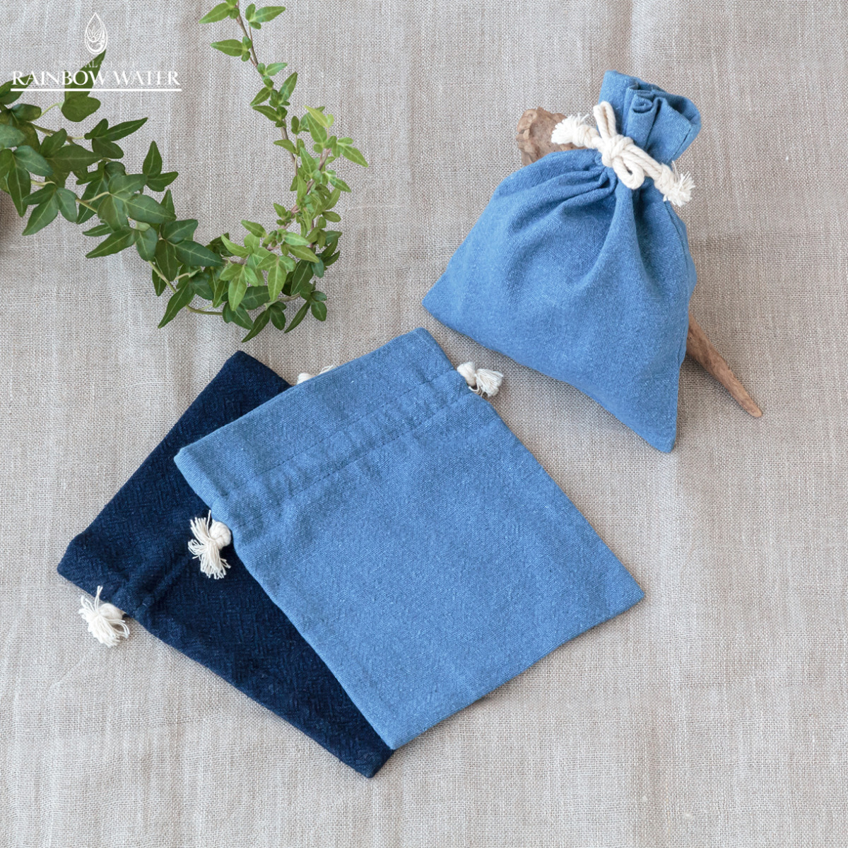 襤褸 巾着 藍木綿 【公式通販】