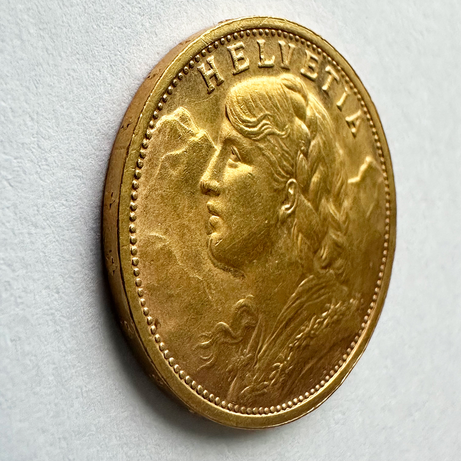 アルプスの少女 ブレネリ 20フラン金貨 1908年 BKM35.1 | アンティーク