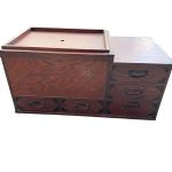 y 木製 和風アンティーク火鉢 引き出し付き 長火鉢 火鉢 引き出し付き