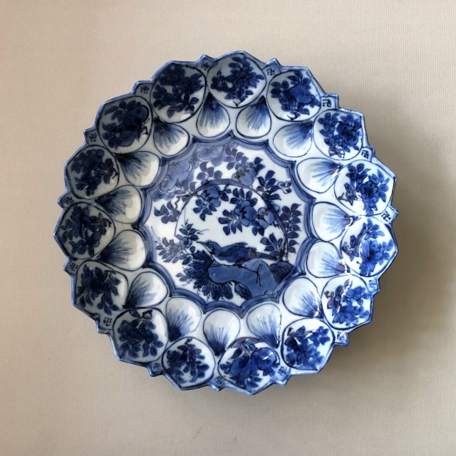 SOLD】「古染付 蓮形七寸皿」 | 京都祇園の古美術、古陶磁、作家もの