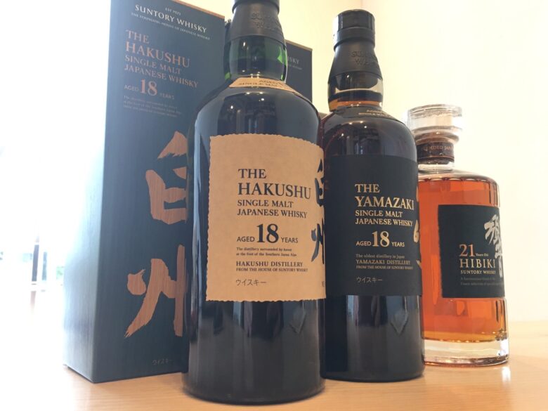 山崎18年 白州18年 各1本 サントリーウイスキー山崎18年、白州18