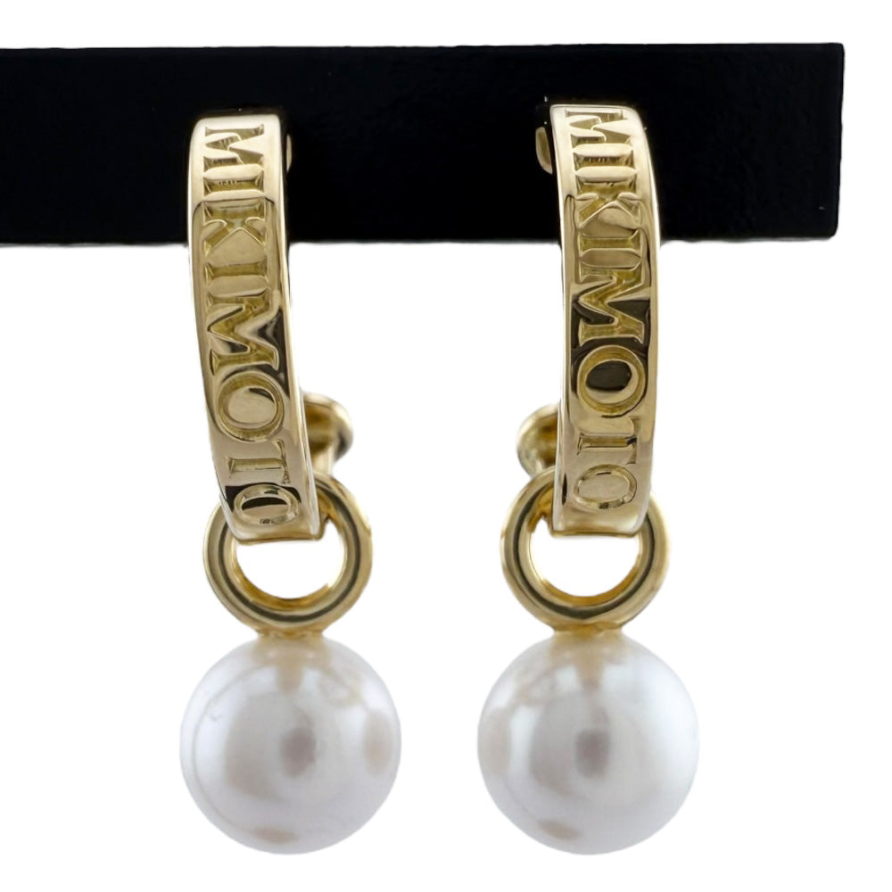 MIKIMOTO ミキモト ピアス 18金 K18イエローゴールド パール