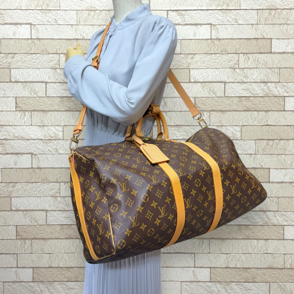 LOUIS VUITTON ボストンバッグ キーポル 良い バンドリエール 45 茶