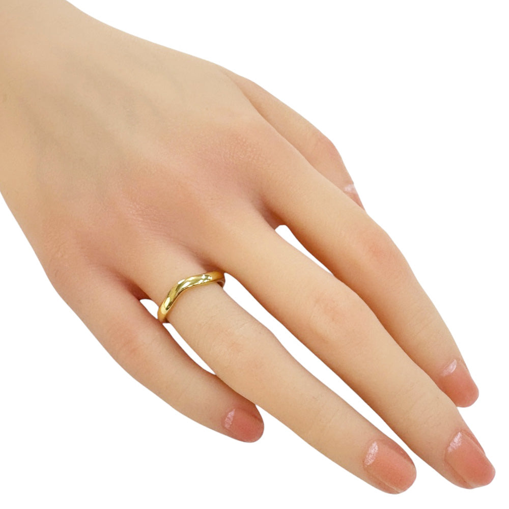 H*S様 難あり K18 リング 空枠 指輪 パール用 中古 18金 イエローゴ