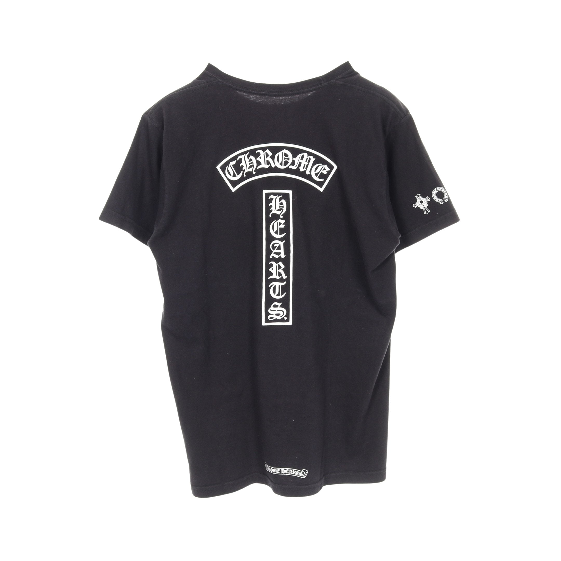 ホースシュー ポケット Tシャツ クルーネック 半袖 コットン ブラック