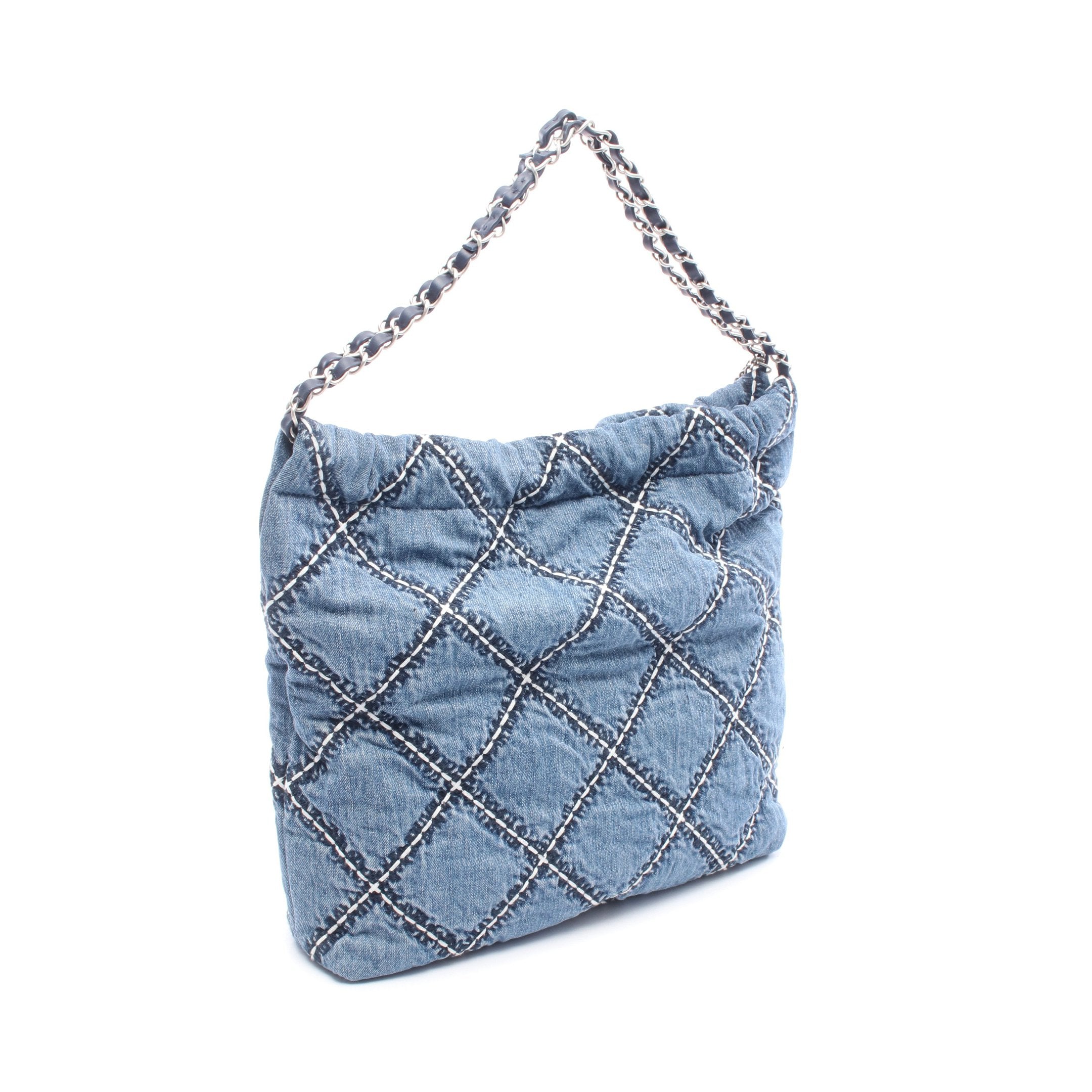 中古・古着通販CHANEL シャネル デニムトートバッグ チェーンバッグ