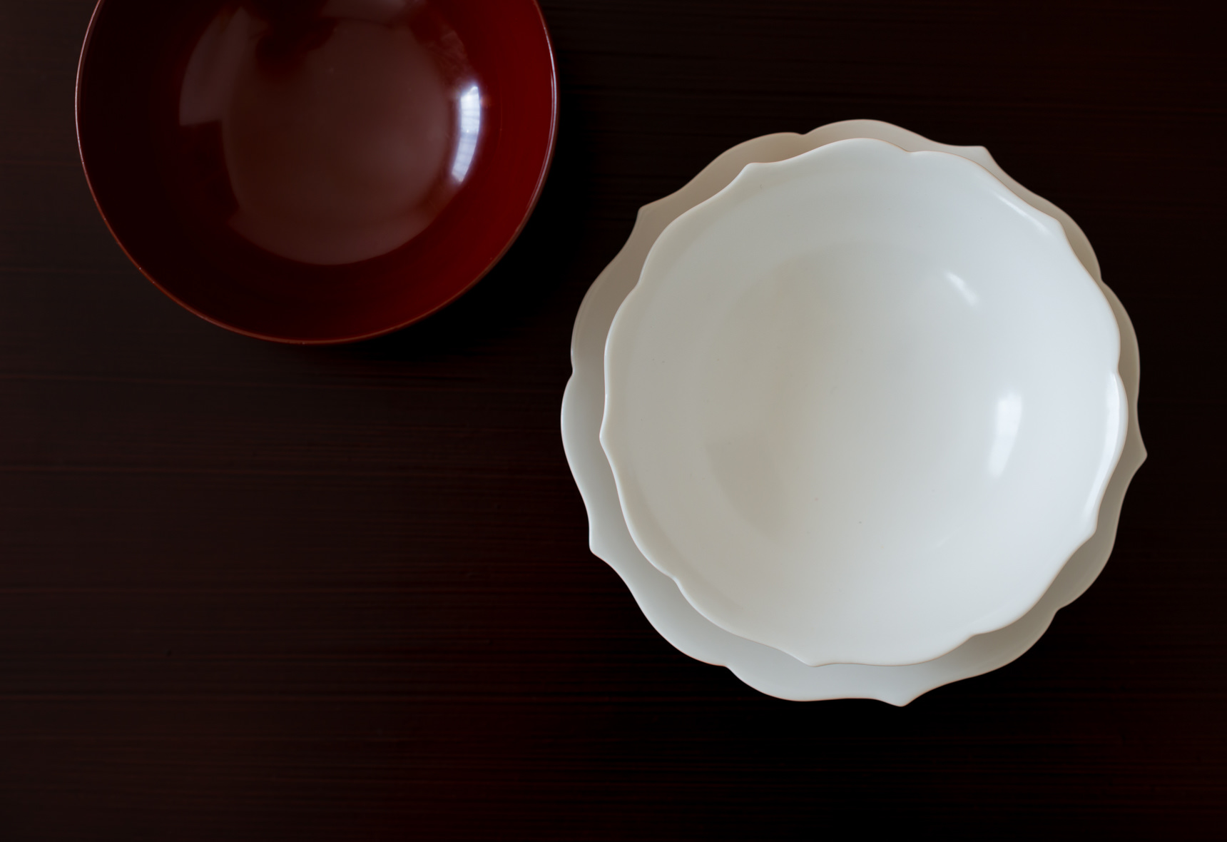 和食器平安半月造桔梗形小鉢五客共箱DR6726