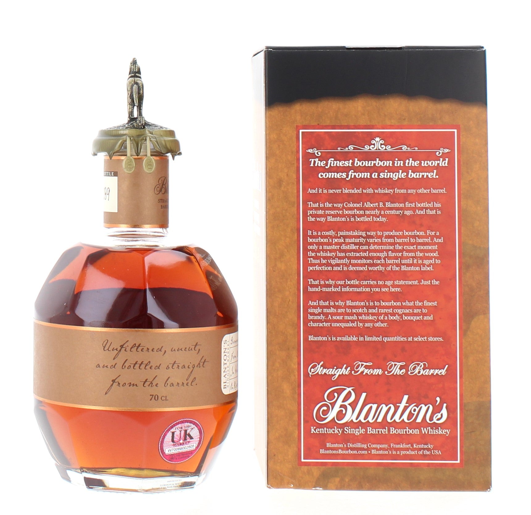 Blanton's 700ml “dumped on 4-11-13” Just noticed the dump date on
