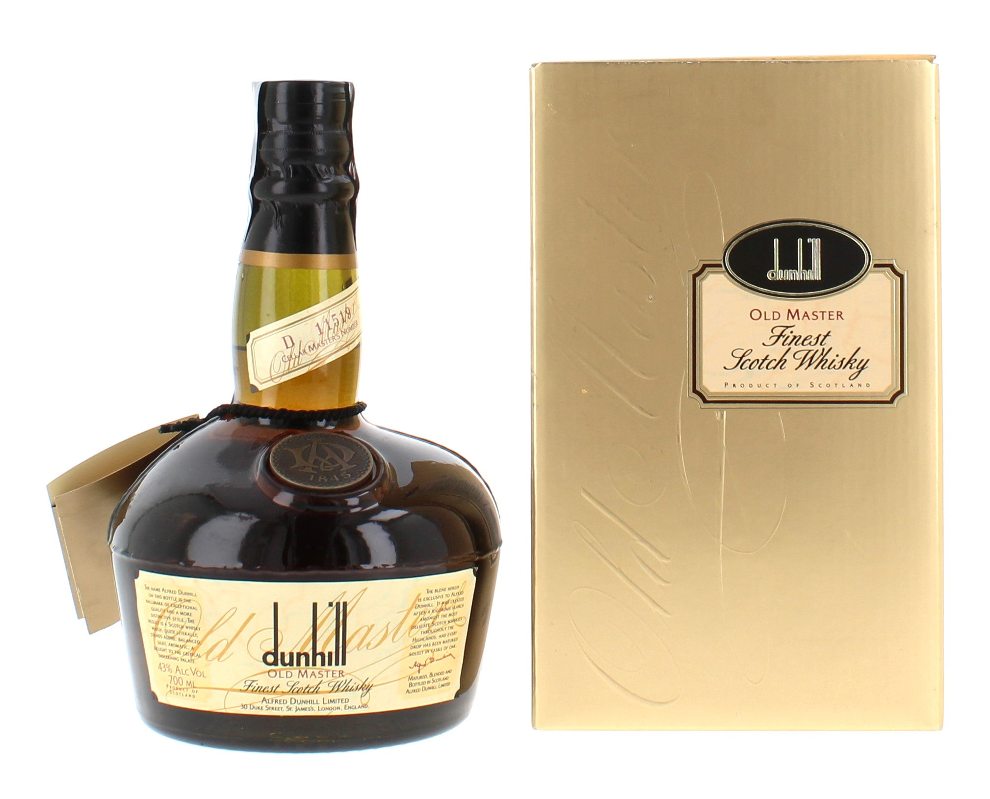 Dunhill Old Master Blended Whisky - 75cl 43% – The Really Good