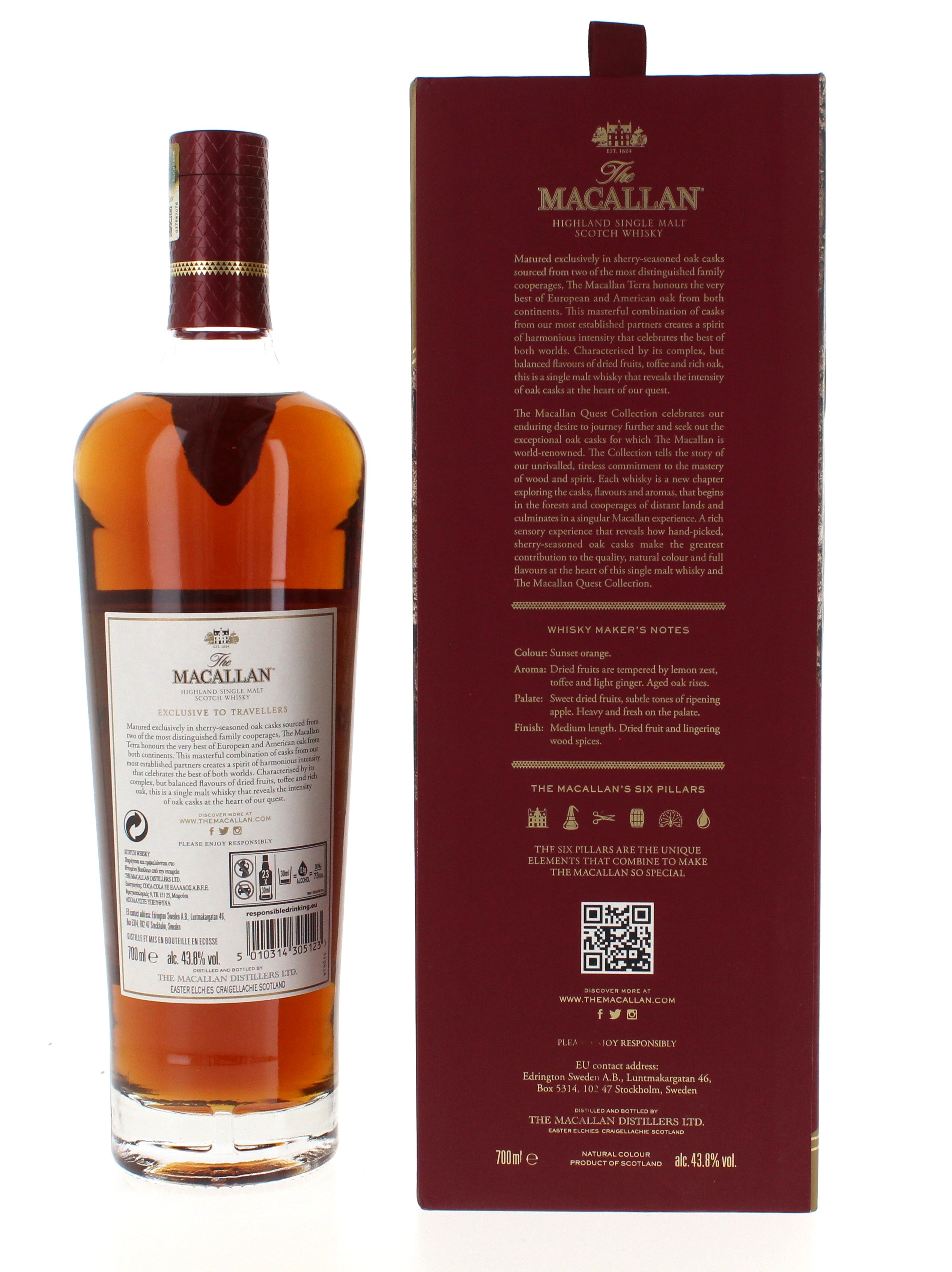 The Macallan Terra Single Malt Whisky 70cl 43.8% – The Really Good