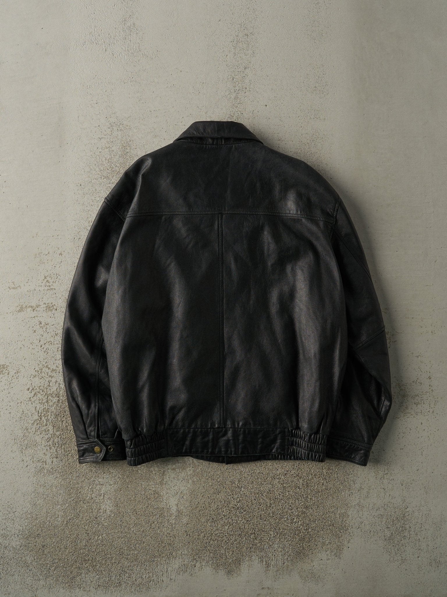 Vintage Y2K Black Volcano Leather Jacket (M) – Rebalance Vintage