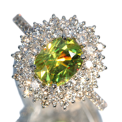 14.50ブラウンルチルキャッツアイダイヤ0.07入りk18ペンダントトップ