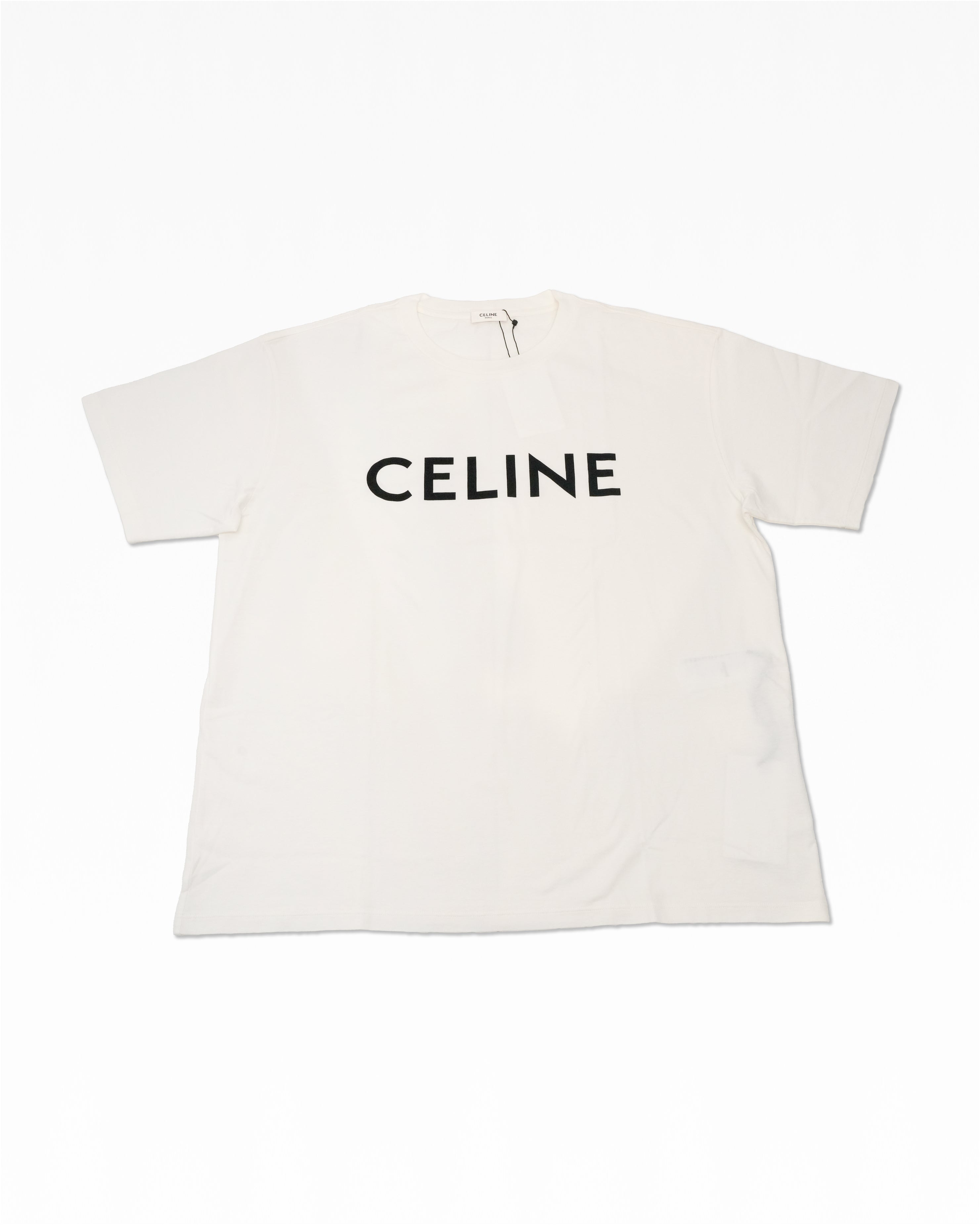 CELINE LOOSE T-SHIRT IN COTTON JERSEY WHITE - SIZE L – RELUXE