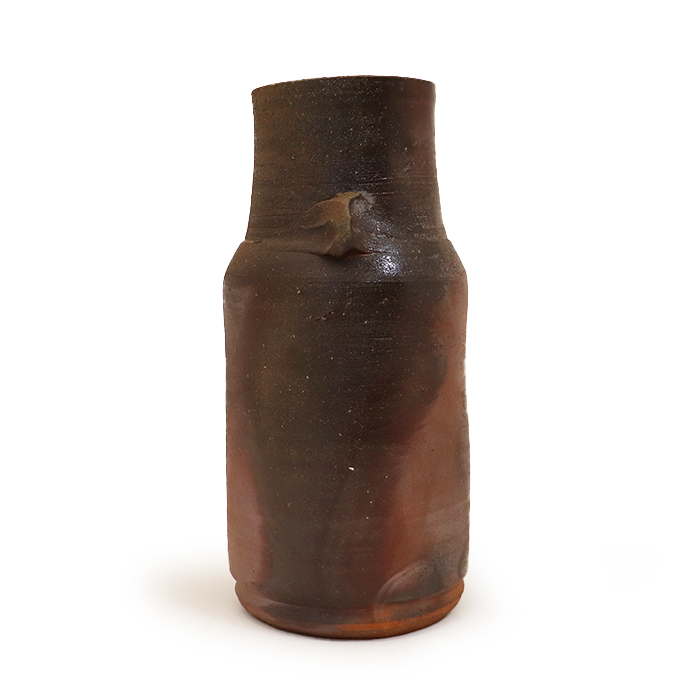 藤原雄(ふじわらゆう) 備前焼 花入 花瓶 共箱付き ブラウン｜Reizm(リズム)