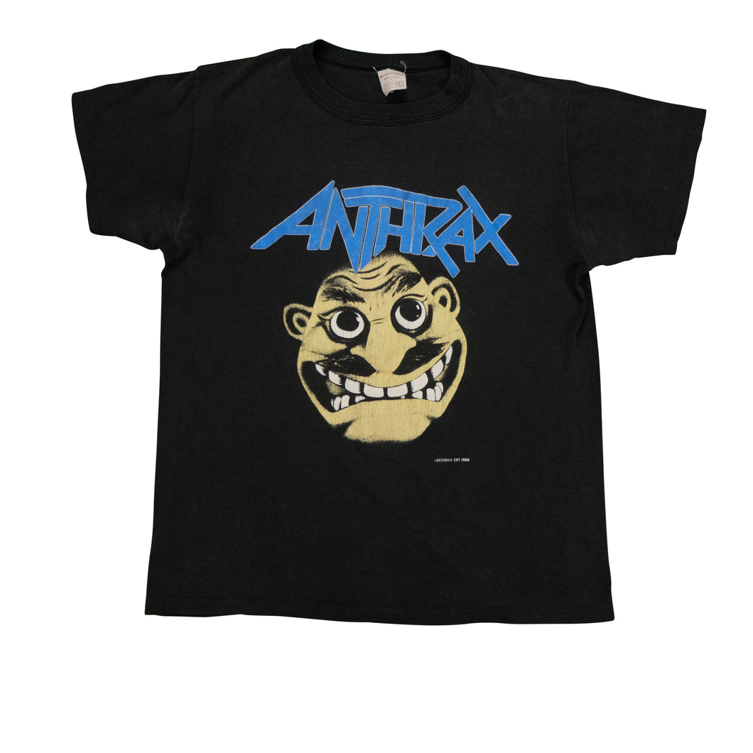 Vintage 1988 Anthrax Rock Band Not Man Tour Tee on Shirt-Tex