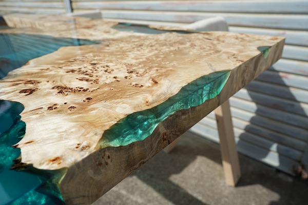 アートな座卓 自然木デザイン 天然木の編み込みデザイン！ ウッド