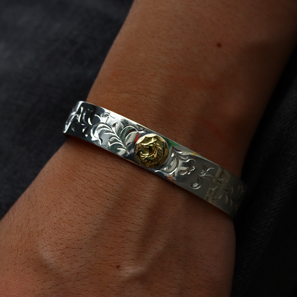 TADY&KING[ORDER ITEM]平打ちバングルK18ウルフ アラベスク 特注