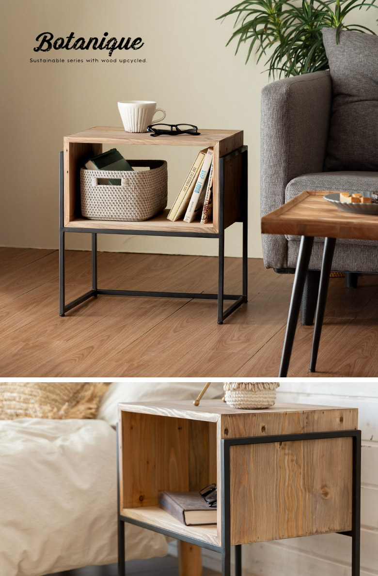 北欧 サイドテーブル B 丸 コーヒー リビング ベッド 花台 木製 ナイト