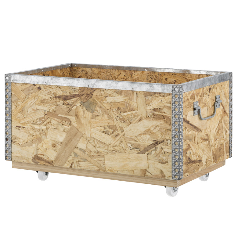 ウッドボックス 木箱 キャスター付き Lサイズ 深型 [91269]【 収納