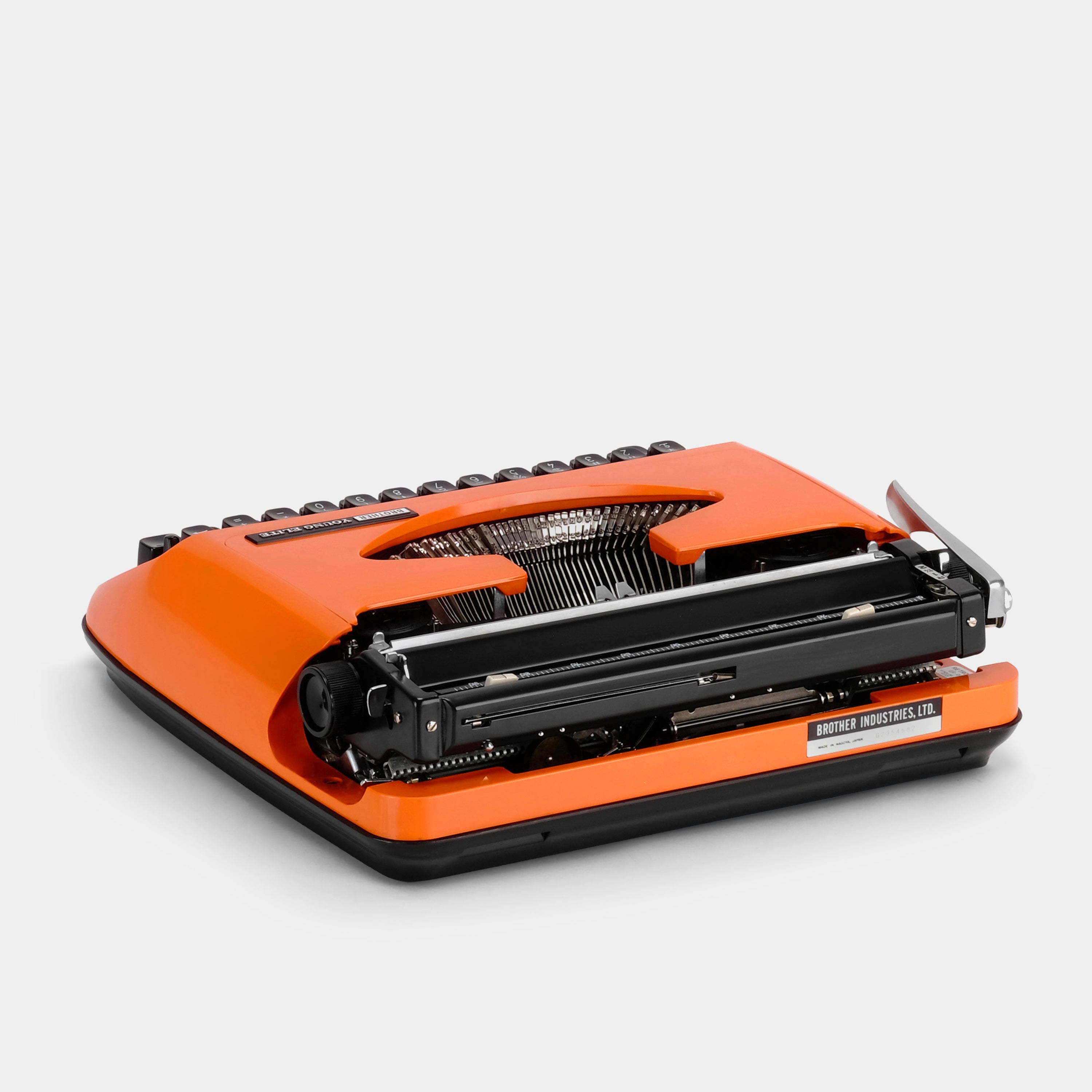 Brother Young Elite Orange Manual Typewriter and Case