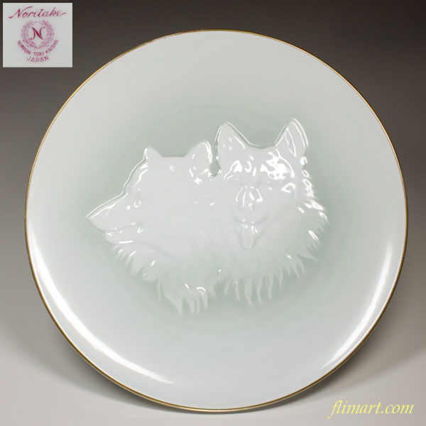 ノリタケ犬柄飾り皿 : 昭和レトロポップ食器雑貨通販ショップ