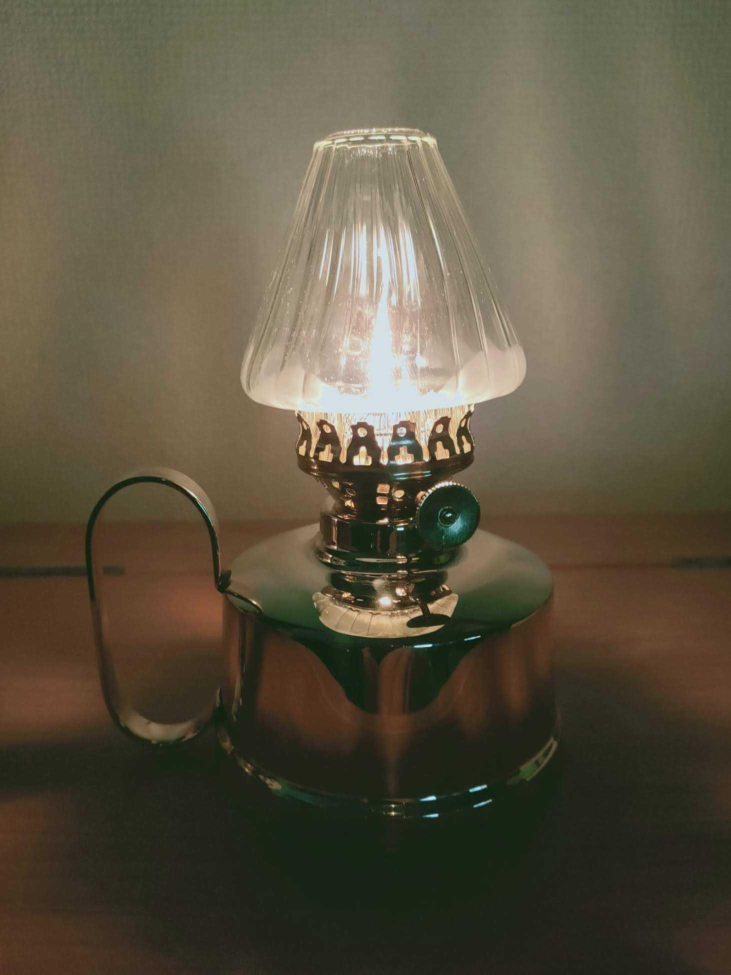 真鍮製 テーブル オイルランプ (金色 ゴールド）(卓上 手付 MINI JURO