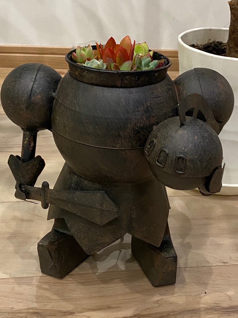 ガーデンオーナメント プランター ガーデニング 置物 オブジェ ブリキ