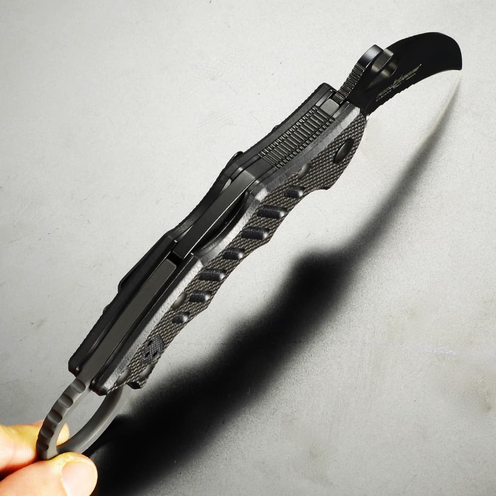 FOX カランビット 半波刃 G10ハンドル 折りたたみ式 ブラック