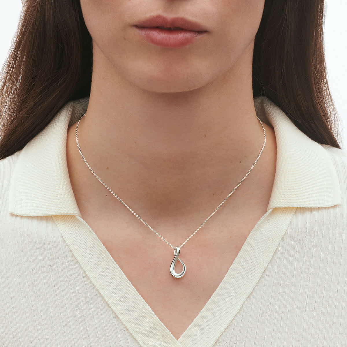 Infinity sterling silver pendant necklace | Georg Jensen