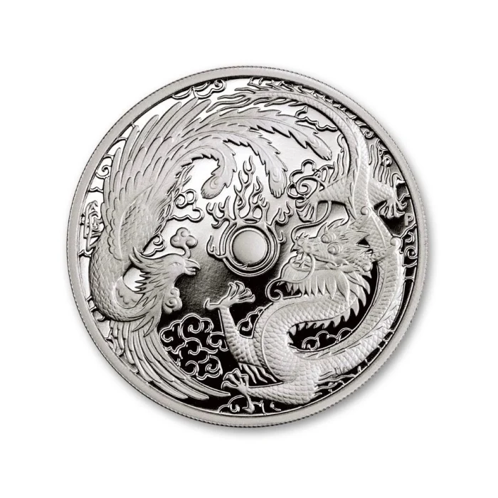 2018 1 oz Australia Dragon and Phoenix .9999 Silver Proof Coin