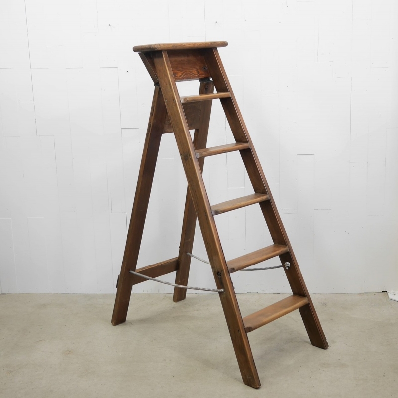 shiturae select アンティークラダー antique ladder 折りたたみ木製