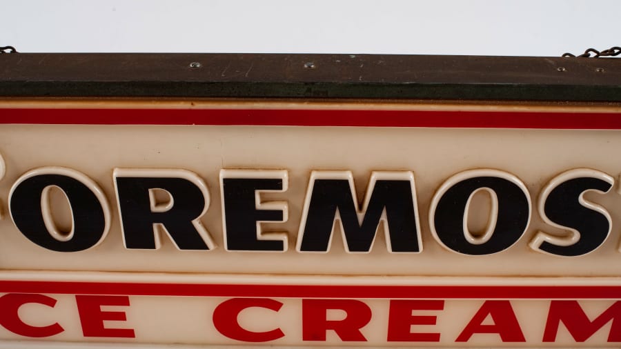 ICE CREAM 看板 アメリカ ヴィンテージ スチール foremost