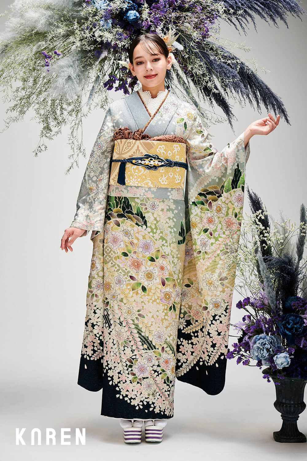 振袖 豪華 絞り 金駒 金彩 紋意匠 身丈170cm 【公式通販】