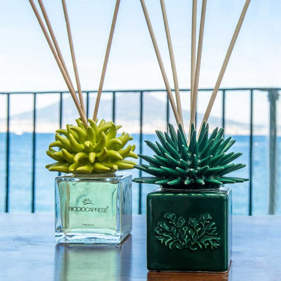 RICCIO CAPRESE 緑色ガラス 小物入れ RICCIO CAPRESE 緑色ガラス 小物