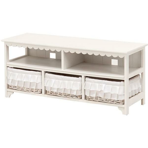 直送】フリルバスケットテレビ台(大)/fleurette(フルレット)｜かわいい