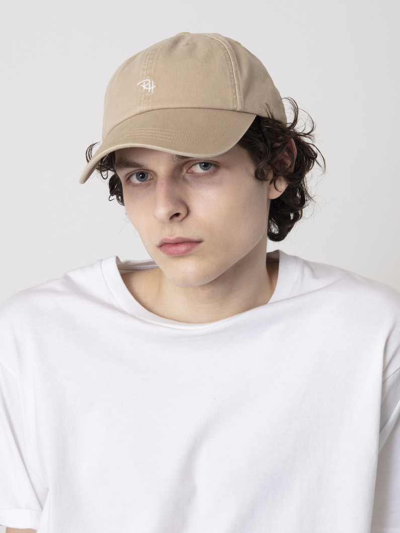 ウォッシュツイル ロゴ キャップ（ベージュ/ブラック）｜Ron Herman