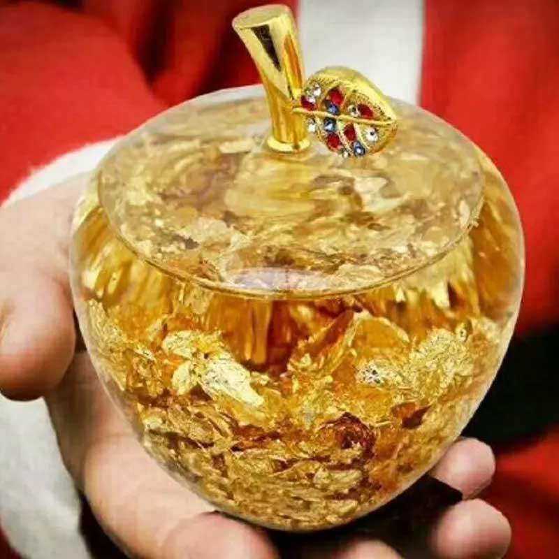 風水アイテム 赤い林檎(りんご)の置物 貯金箱 林檎 貯金箱 置物