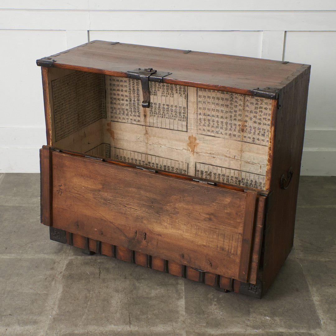 李朝家具 無垢材古鉄金具 半閉櫃｜rocca rocca